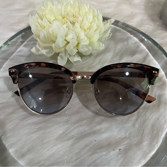 NEW Nanette Lepore Cat Eye Metal Frame Gradient Sunglasses Tortoise Gold NN201 - Picture 12 of 12